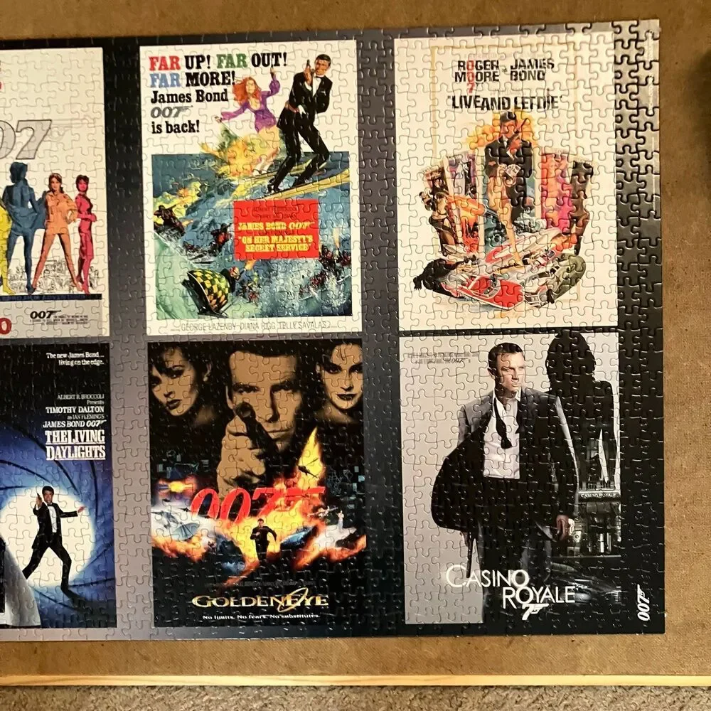 Top Puzzles James Bond Actor Debut 1000 Piece Jigsaw Puzzle Game W/Poster